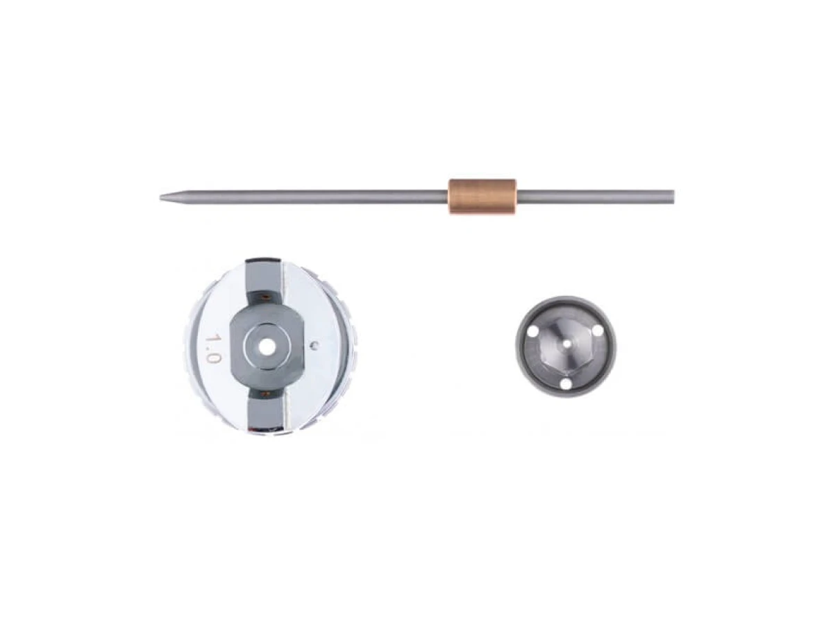 Комплект форсунки 1.0 мм для фарбопульта LVMP mini PT-0129 (дюза, повітряна головка, голка) INTERTOOL PT-2108 