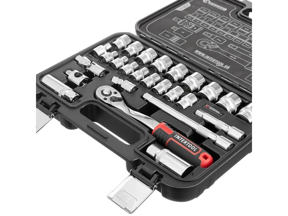Набір інструментів 3/8", 26 од., Cr-V STORM INTERTOOL ET-8026 