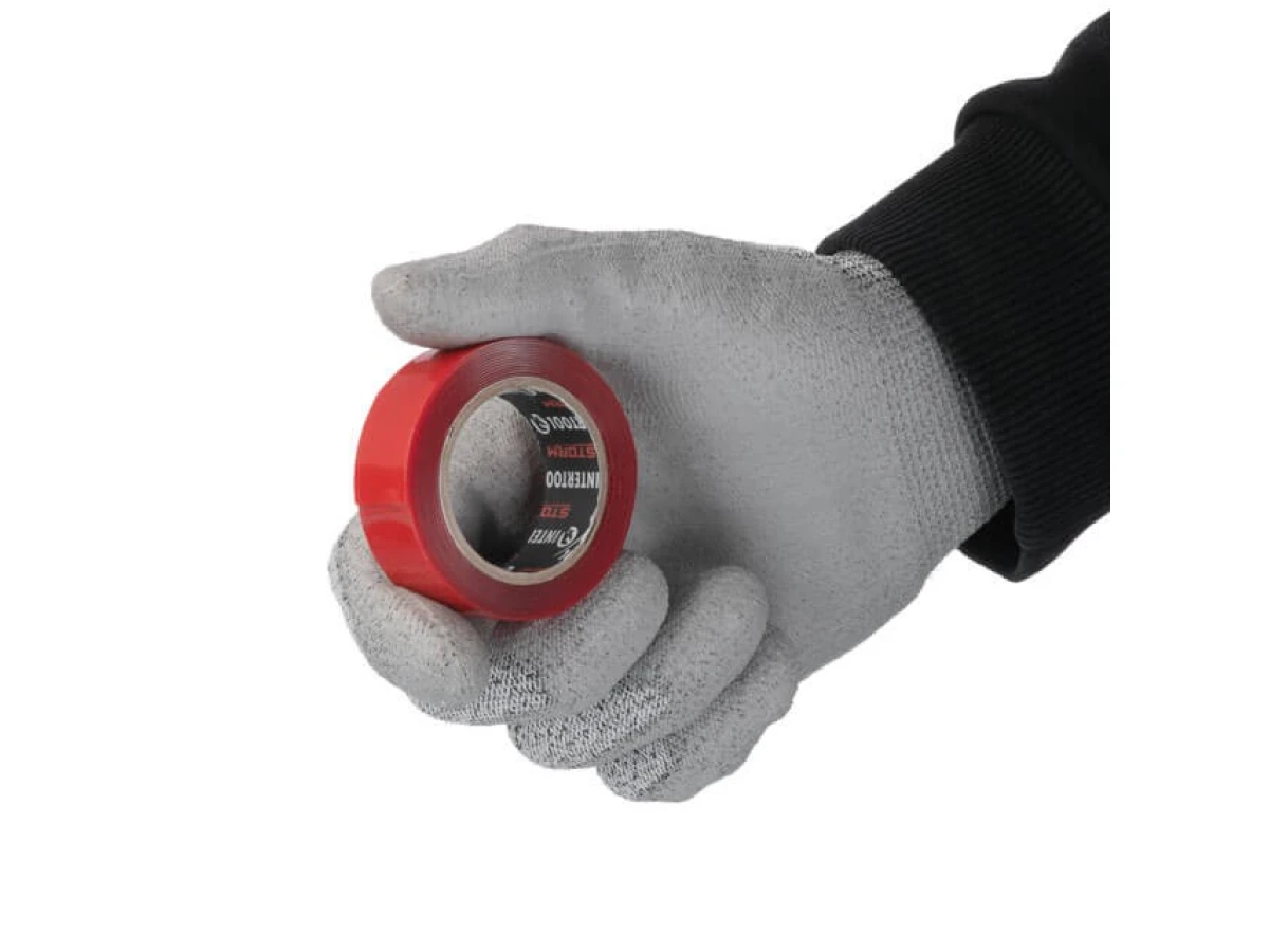 Стрічка клейка двостороння STRONG FIX, 19 мм * 2 м * 0,5 мм, прозора, акрил, STORM INTERTOOL KT-0823 