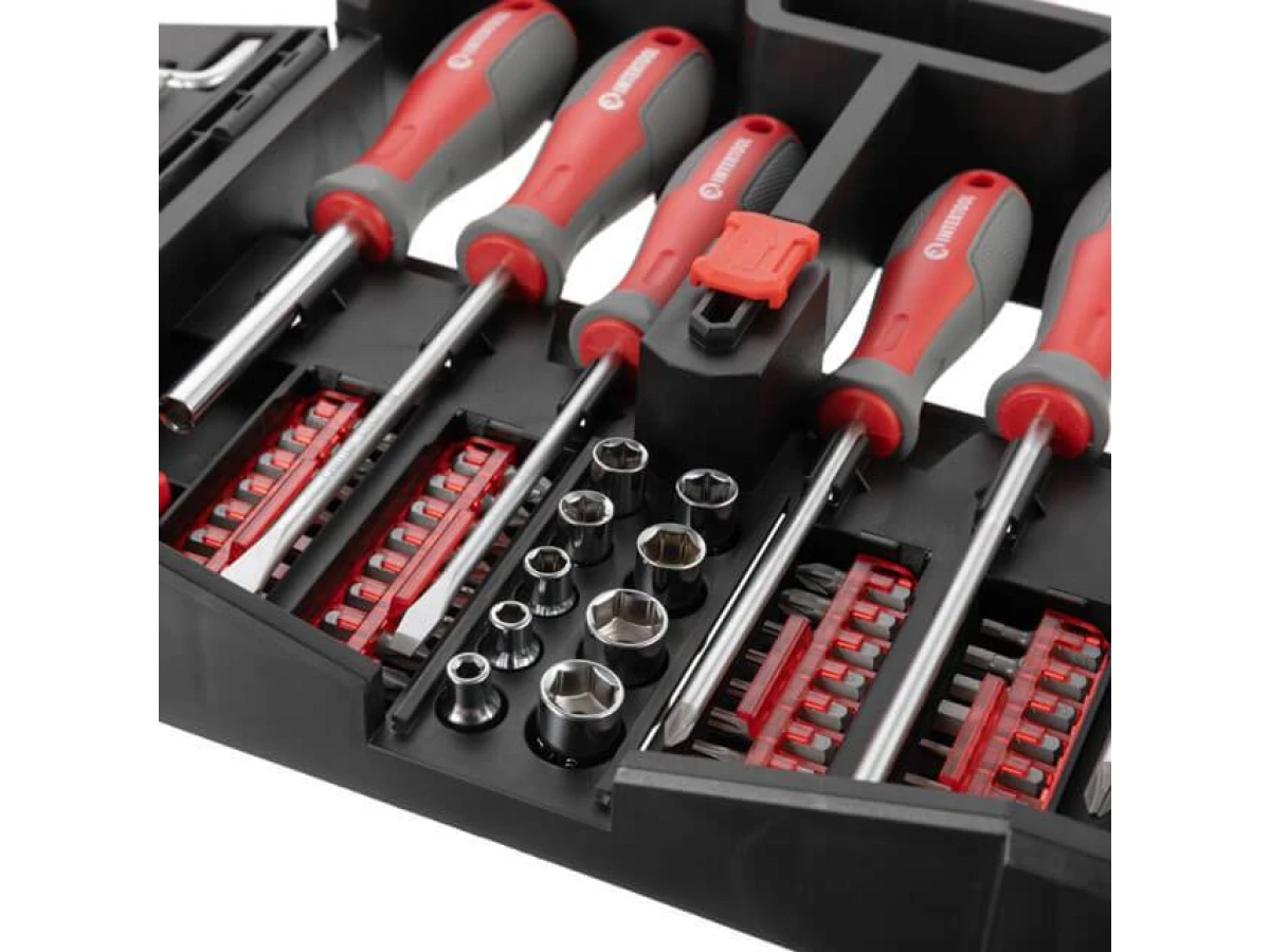 Набір викруток з комплектом насадок і головок 63 од. INTERTOOL VT-3363 