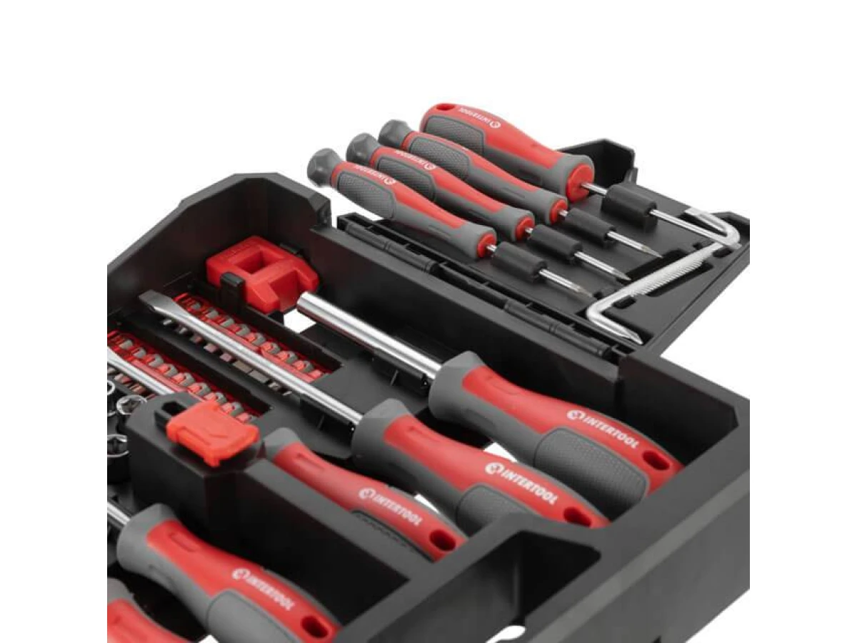 Набір викруток з комплектом насадок і головок 63 од. INTERTOOL VT-3363 