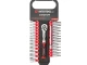 Набір головок 1/4" 4-14 мм, TORX, PH, HEX, FD, подовжувач, рукоятка з храповим механізмом 72 зубця, 28 од., CrV STORM INTERTOOL ET-8018 
