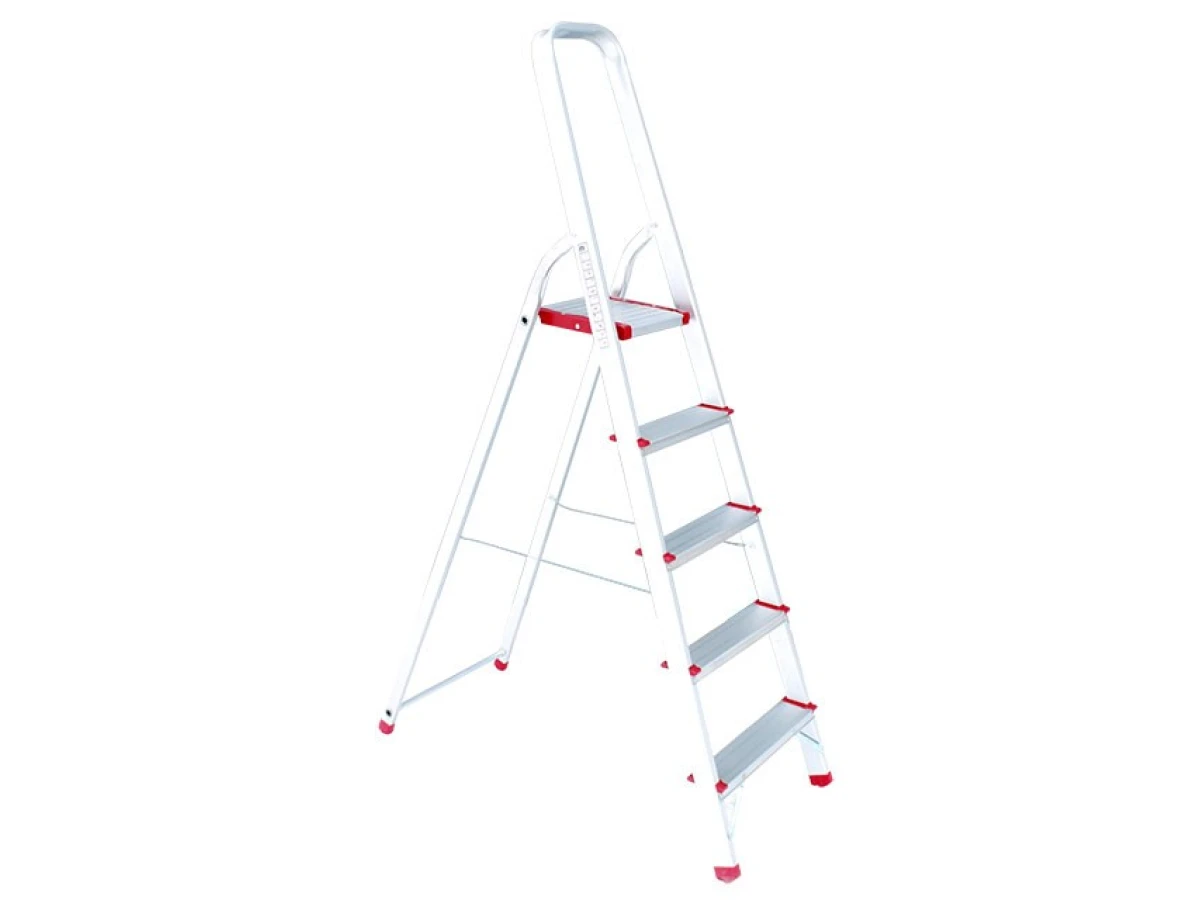 Стремянка алюминиевая, 5 ступеней, высота до платформы 1065 мм INTERTOOL LT-1005 