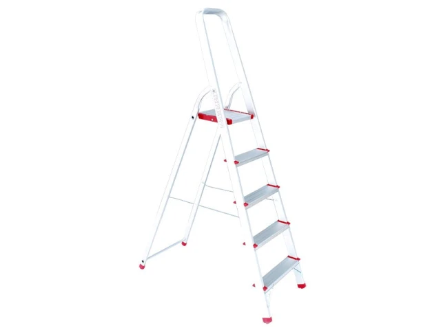 Стремянка алюминиевая, 5 ступеней, высота до платформы 1065 мм INTERTOOL LT-1005 