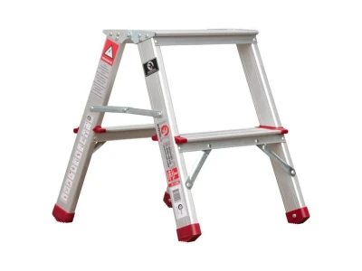 Стремянка алюминиевая двусторонняя 2 ступени, высота 440 мм INTERTOOL LT-1102