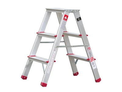 Стремянка алюминиевая двусторонняя 3 ступени, высота 668 мм INTERTOOL LT-1103