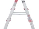 Стремянка алюминиевая двусторонняя 3 ступени, высота 668 мм INTERTOOL LT-1103 