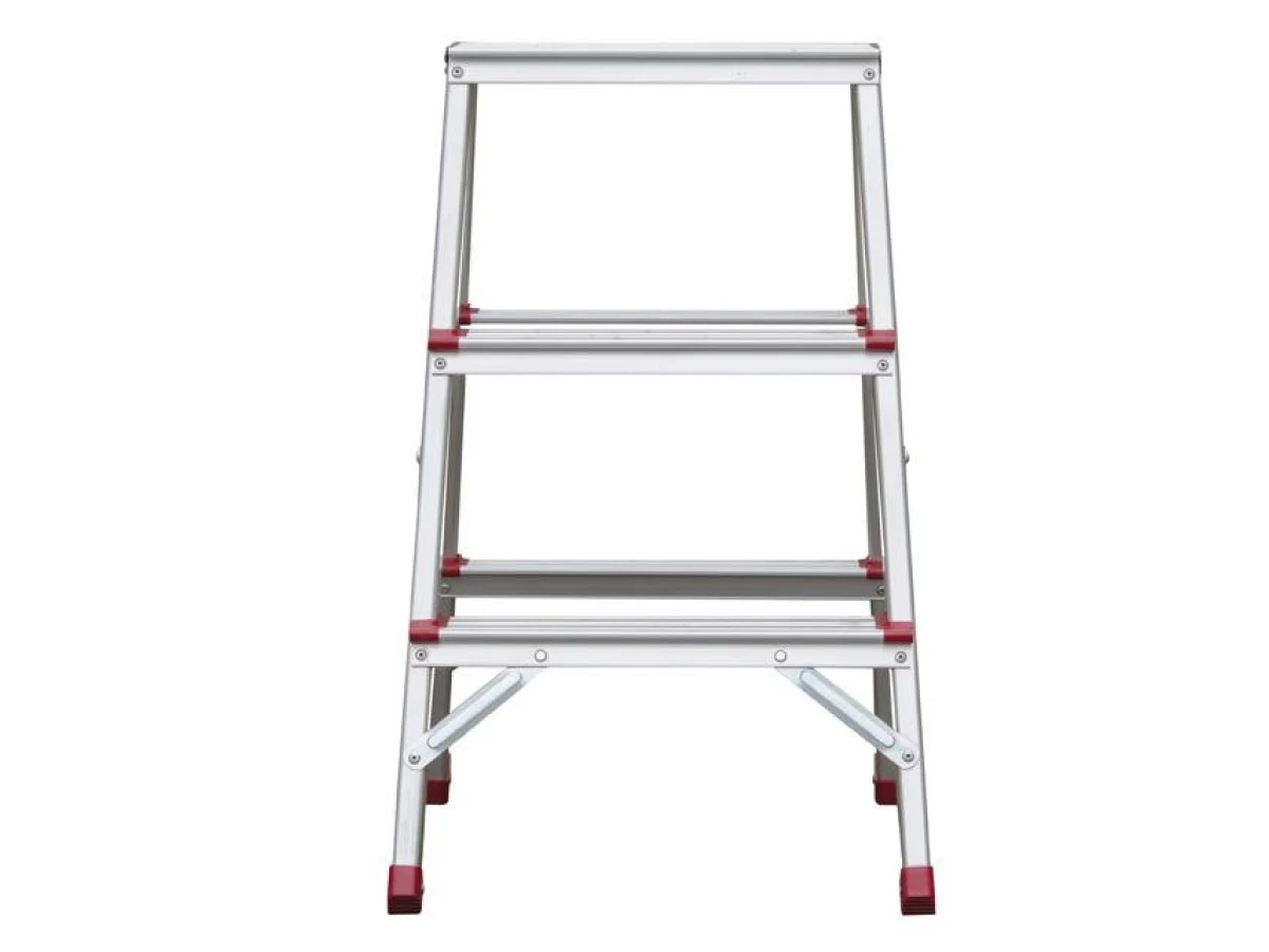 Стремянка алюминиевая двусторонняя 3 ступени, высота 668 мм INTERTOOL LT-1103 