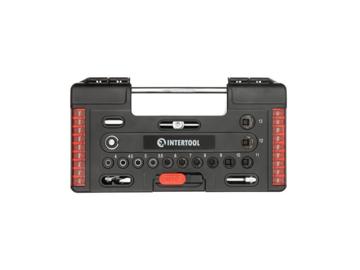 Набір насадок і головок з тріскачкою 57 од. STORM INTERTOOL VT-3657 