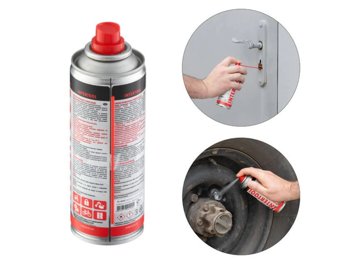 Мастило проникаюче універсальне, аерозоль 200 мл. INTERTOOL FS-4020 