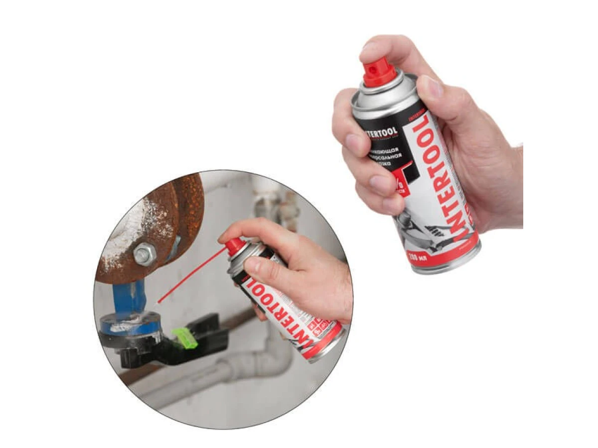 Мастило проникаюче універсальне, аерозоль 200 мл. INTERTOOL FS-4020 