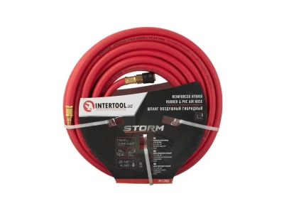 Шланг гібридний, професійний, 20 атм, 10*17мм, 30м з латунними швидкороз'ємними з'єднаннями, STORM INTERTOOL PT-1783