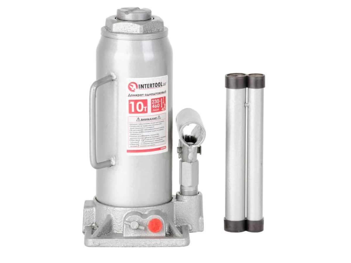 Домкрат "столбик" одноштоковый 10 т INTERTOOL GT0025 