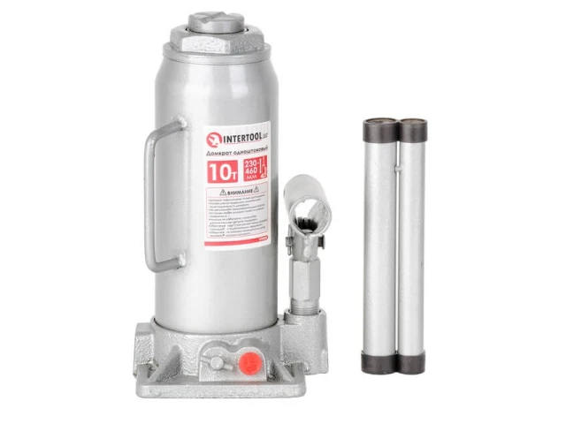Домкрат "столбик" одноштоковый 10 т INTERTOOL GT0025 
