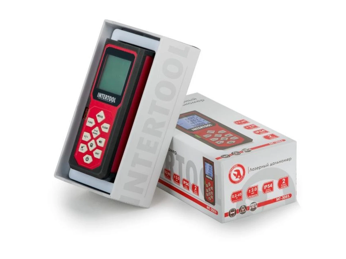 Дальномер лазерный 60 м INTERTOOL MT-3055 