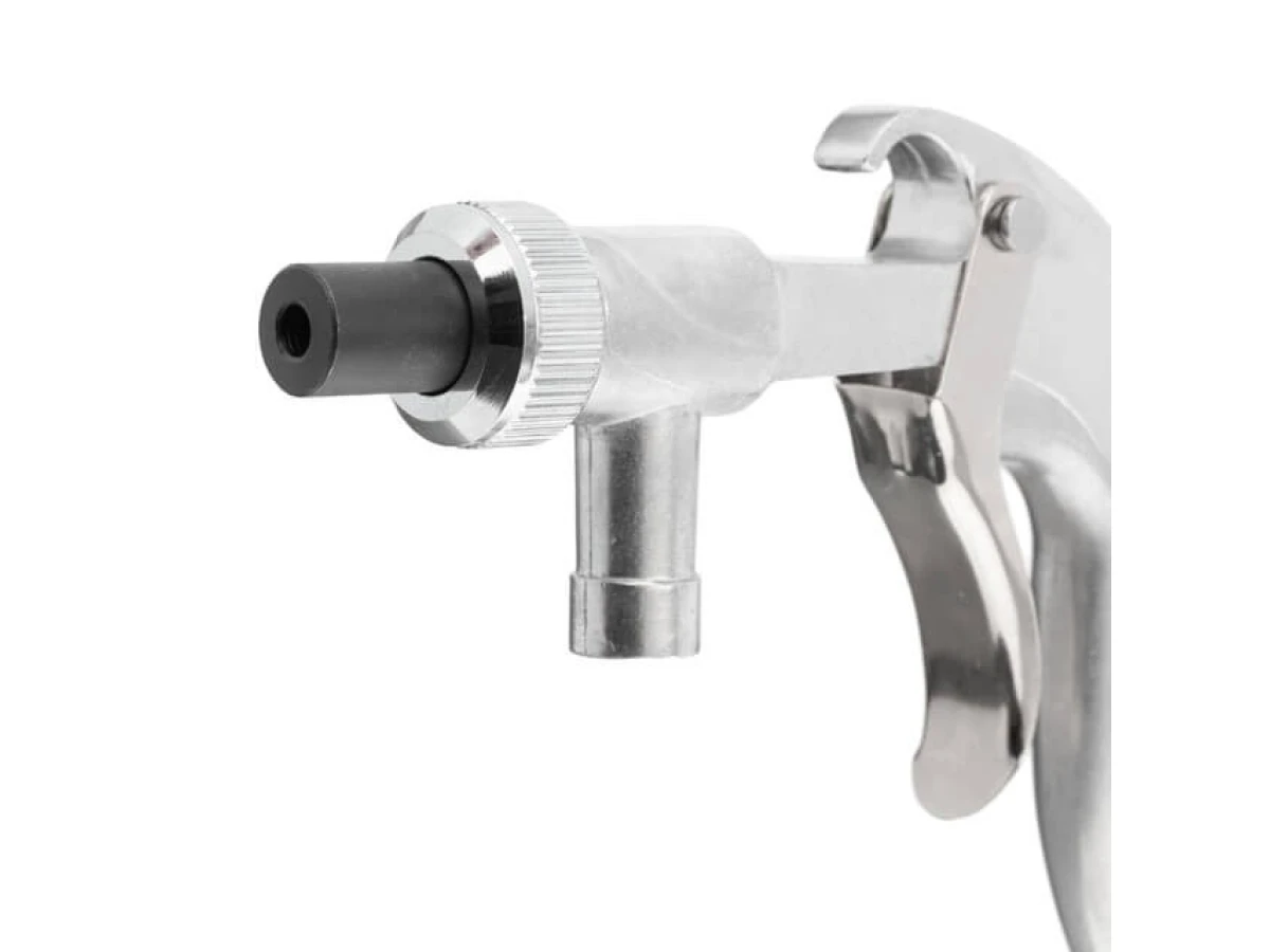 Пістолет піскоструминний із шлангом, 1 металева 6 мм та 4 керамічних форсунки 4,5 мм, 5,0 мм, 6,0 мм, 7,0 мм INTERTOOL PT-0708 