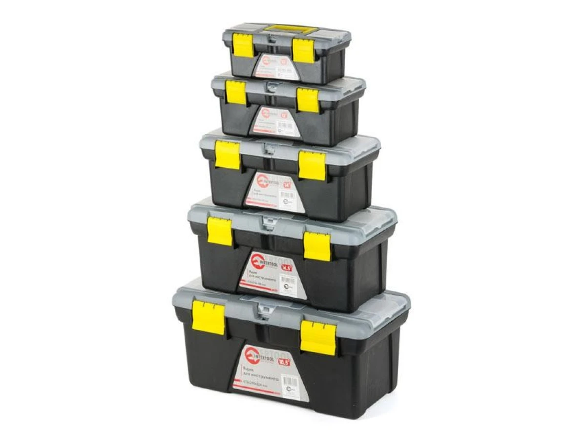Комплект ящиків для інструменту, 5 од. (ВХ-0310 10"/ВХ-0312 12"/ВХ-0314 14"/BX-0316 16.5"/BX-0318 18.5") INTERTOOL BX-0305 