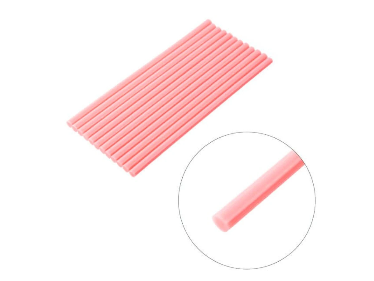 Комплект стрижнів клейових рожевих 7,4 мм * 200 мм, 12 шт. INTERTOOL RT-1048 