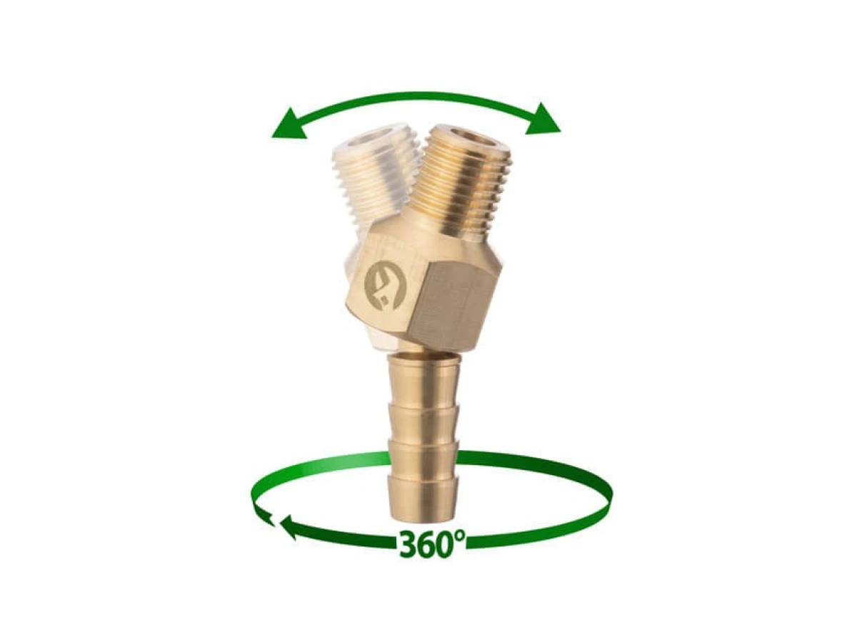 Шарнір поворотний зовнішня різьба 1/4" на шланг 10 мм, латунь STORM INTERTOOL PT-2206 