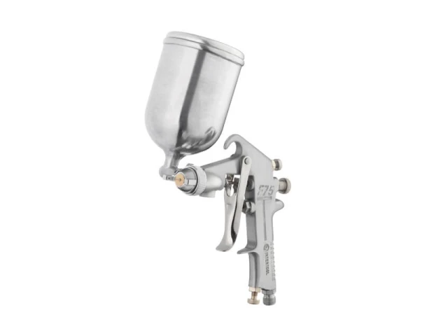 Краскопульт пневматический HP, форсунка 1.5 мм, верхний металлический бачок 400 мл, 5 бар INTERTOOL PT-0202 