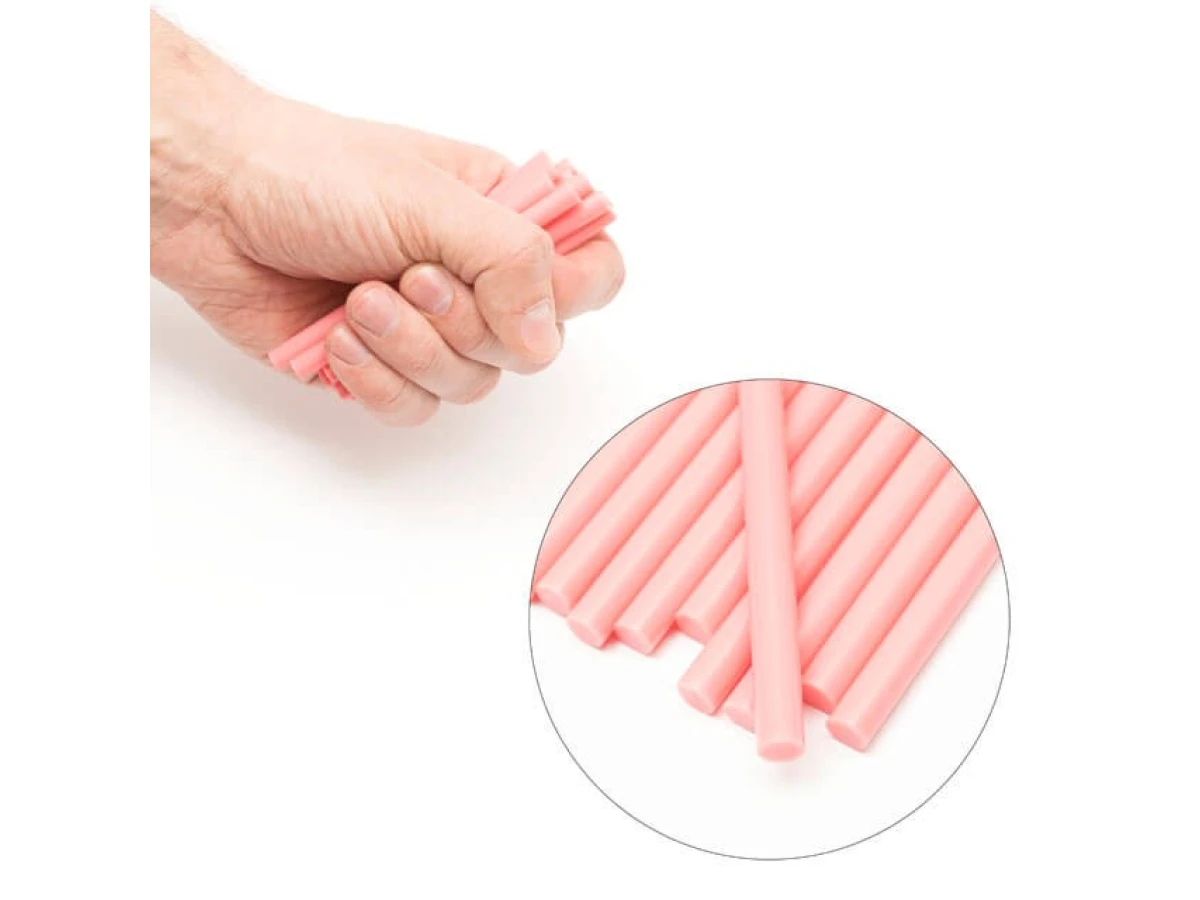 Комплект стрижнів клейових рожевих 7,4 мм * 100 мм, 12 шт. INTERTOOL RT-1047 