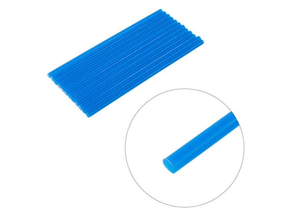 Комплект стрижнів клейових блакитних 7,4 мм * 200 мм, 12 шт. INTERTOOL RT-1055 