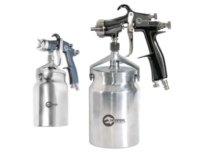 Фарбопульт пневматичний HP, форсунка 1.8 мм, нижній металевий бачок 1000 мл, 5 бар INTERTOOL PT-0140
