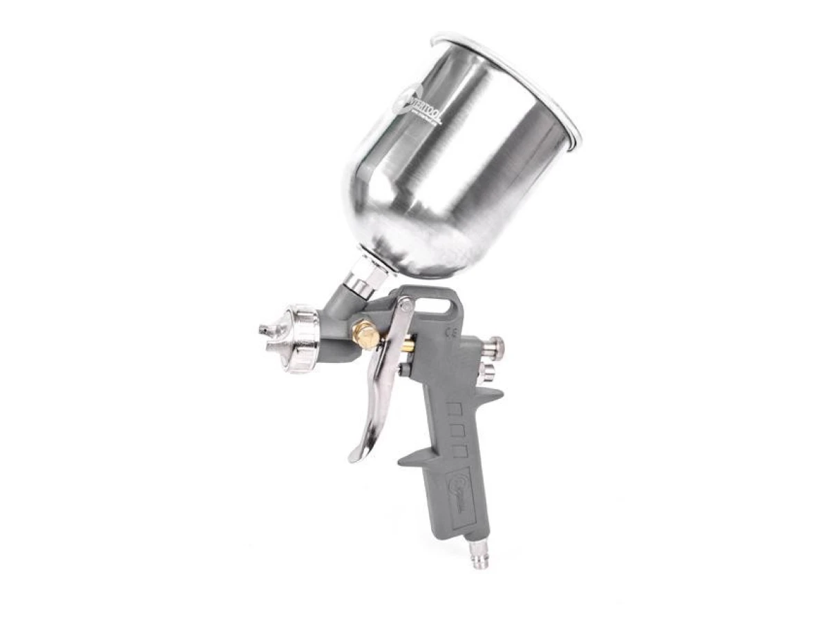 Фарбопульт пневматичний HP, форсунка 1.5 мм, верхній металевий бачок 600 мл, 5 bar INTERTOOL PT-0205 