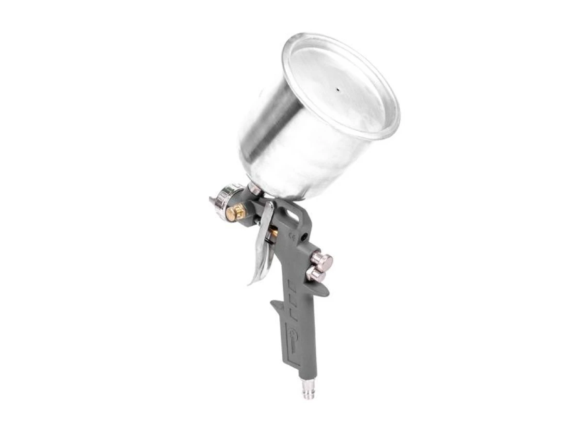 Фарбопульт пневматичний HP, форсунка 1.5 мм, верхній металевий бачок 600 мл, 5 bar INTERTOOL PT-0205 