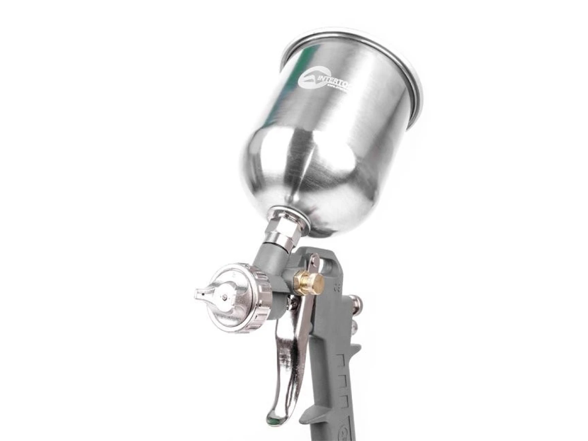 Фарбопульт пневматичний HP, форсунка 1.5 мм, верхній металевий бачок 600 мл, 5 bar INTERTOOL PT-0205 