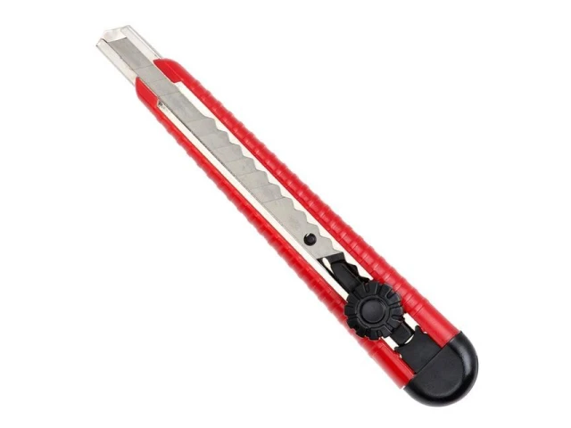 Ніж з металевою направляючою під лезо 9 мм, з гвинтовою фіксацією INTERTOOL HT-0511 