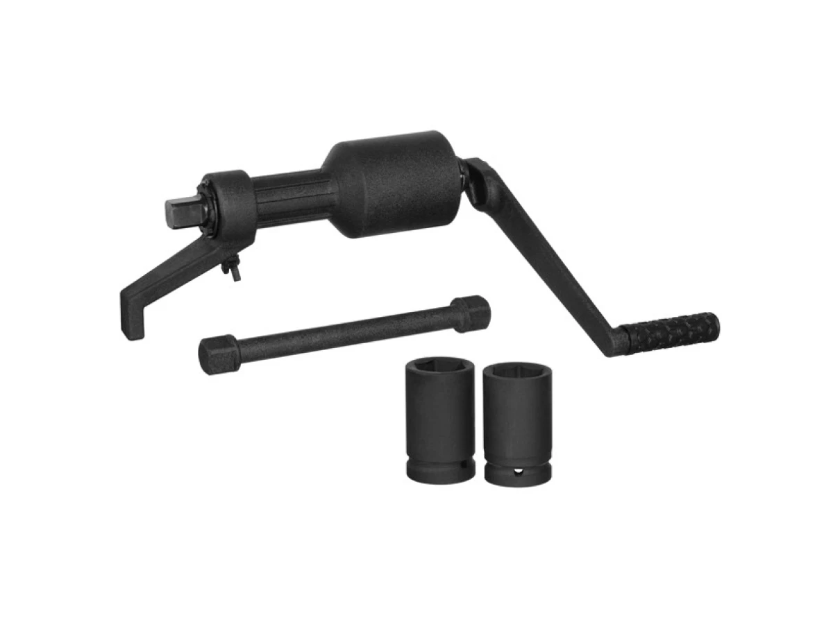 Ключ балонний роторний для вантаж. авто 380 мм, двошвидкісний, макc. 3800 Нм, головки 32, 33 мм, пласт. кейс INTERTOOL XT-0006 