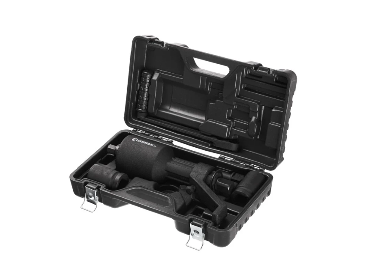 Ключ балонний роторний для вантаж. авто 380 мм, двошвидкісний, макc. 3800 Нм, головки 32, 33 мм, пласт. кейс INTERTOOL XT-0006 