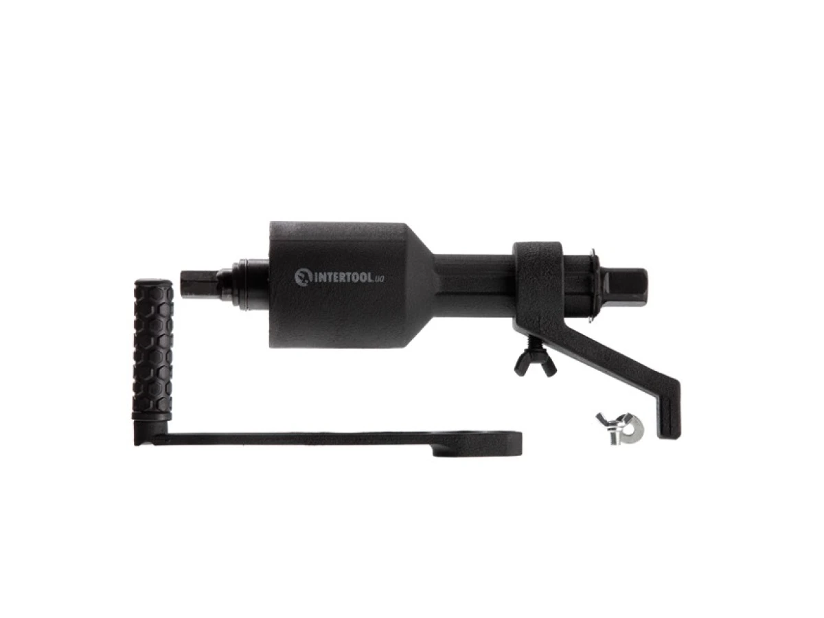 Ключ балонний роторний для вантаж. авто 380 мм, двошвидкісний, макc. 3800 Нм, головки 32, 33 мм, пласт. кейс INTERTOOL XT-0006 