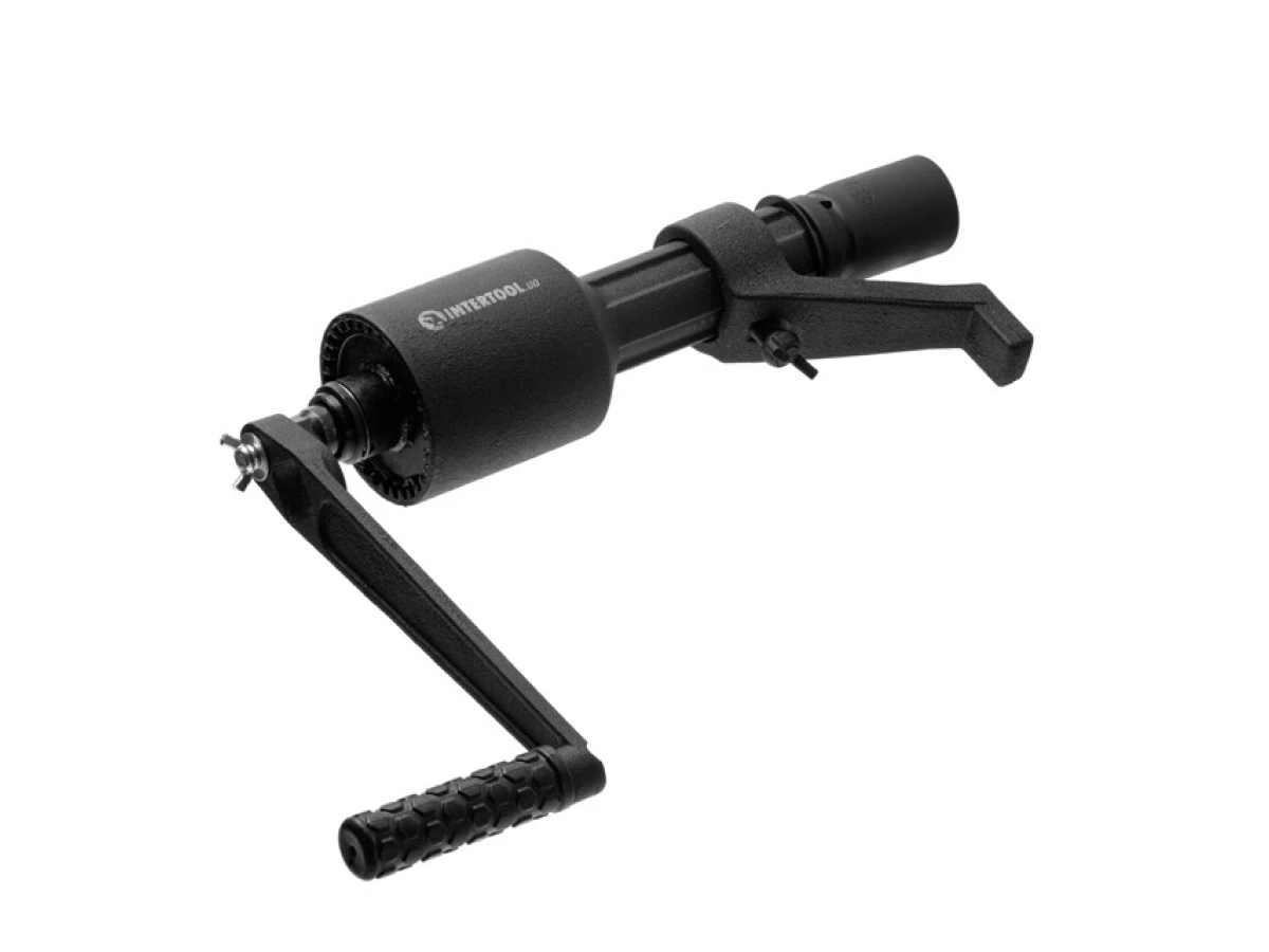 Ключ балонний роторний для вантаж. авто 380 мм, двошвидкісний, макc. 3800 Нм, головки 32, 33 мм, пласт. кейс INTERTOOL XT-0006 