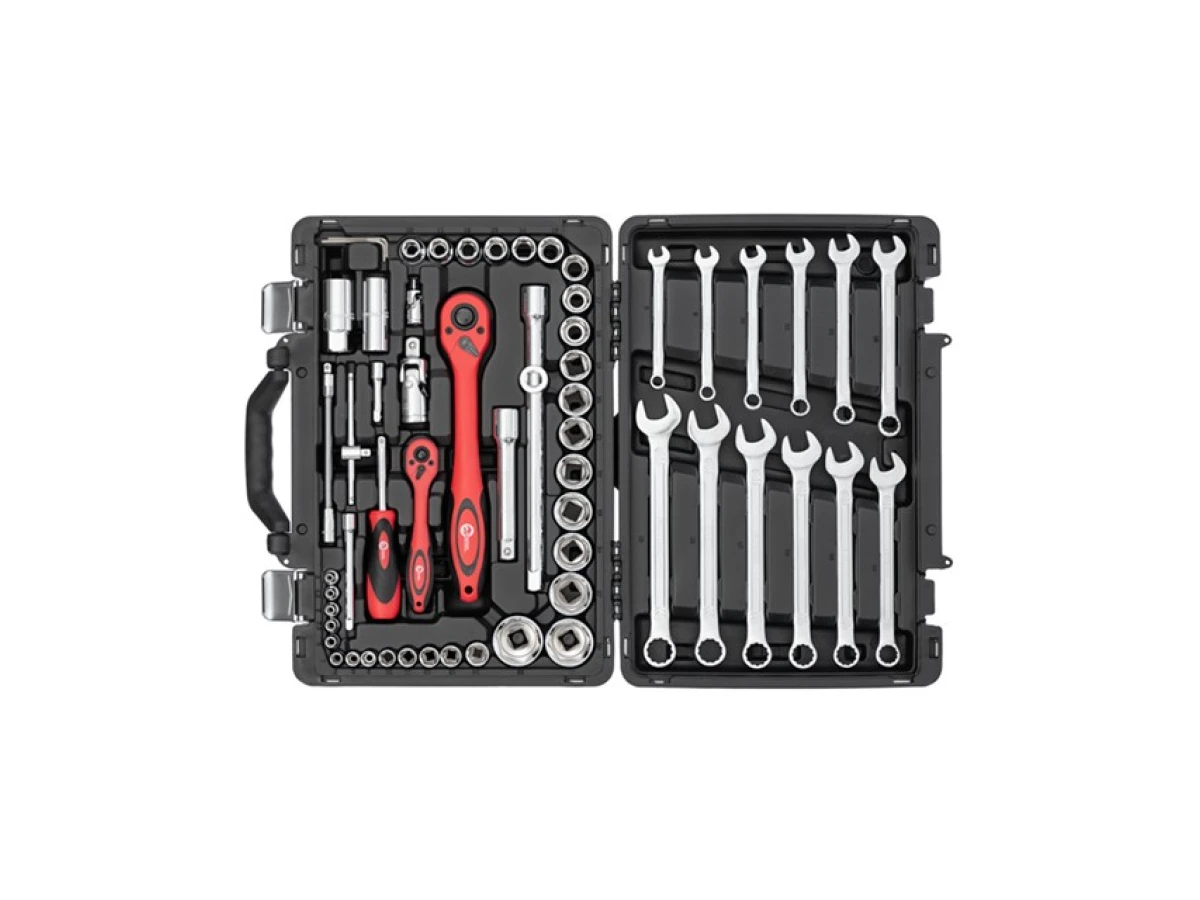 Набір інструментів професійний, 1/4" & 1/2", 61 од. INTERTOOL ET-6061 