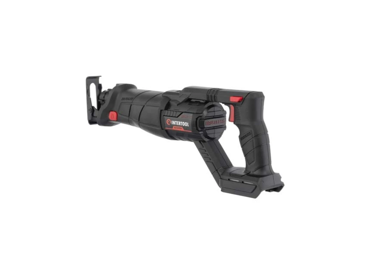 Пила шабельна акумуляторна з безщітковим двигуном 20 В, 0-2500 об/хв., хід пилки 28 мм, без ЗП та АКБ INTERTOOL WT-0367 