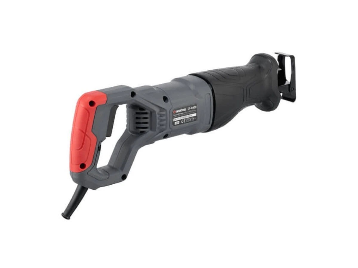 Сабельная пила 710 Вт, 0-2800 об/мин, макс. рез 115 мм, ход пилки 20 мм INTERTOOL DT-0400 