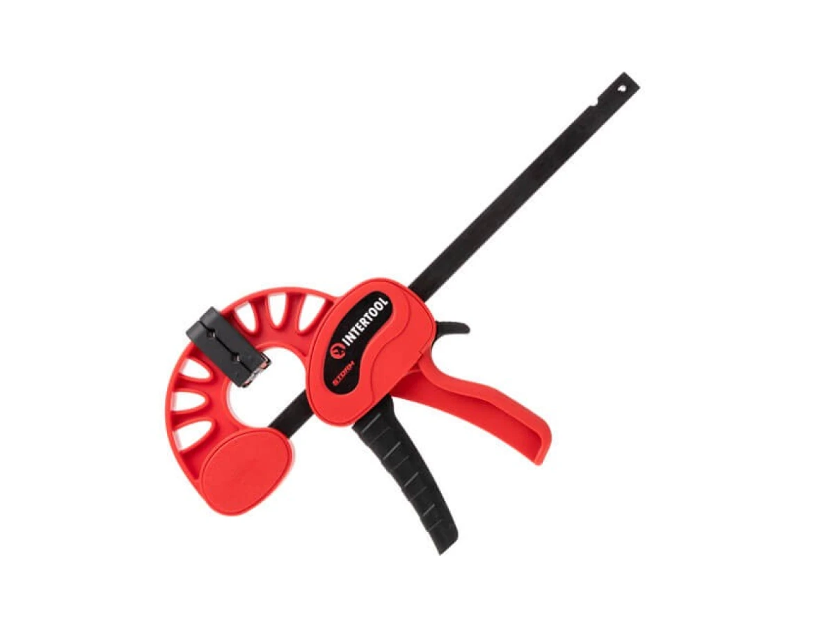 Струбцина автомат 150 * 60мм, зусилля затиску до 70 кг INTERTOOL HT-6115 