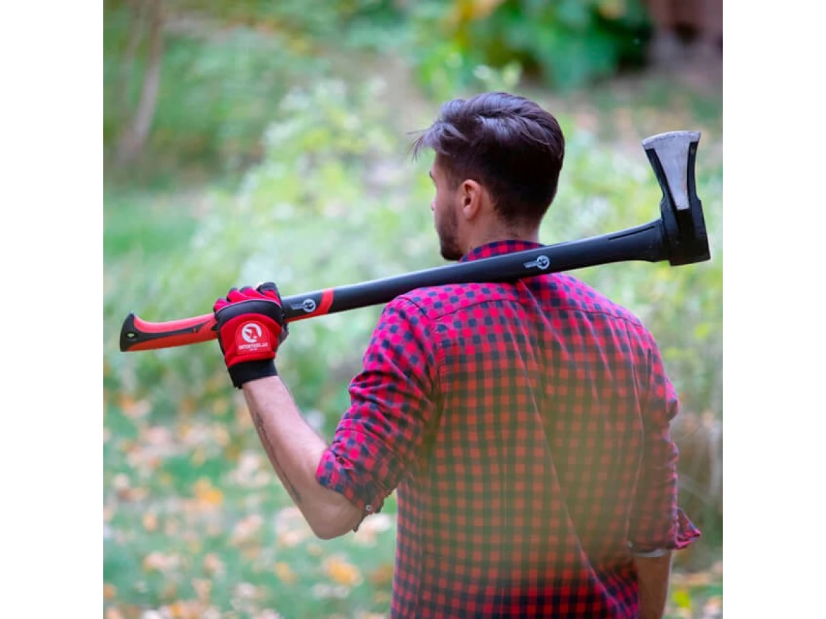 Колун кований 2200 г, ручка з фібергласу INTERTOOL HT-0275 