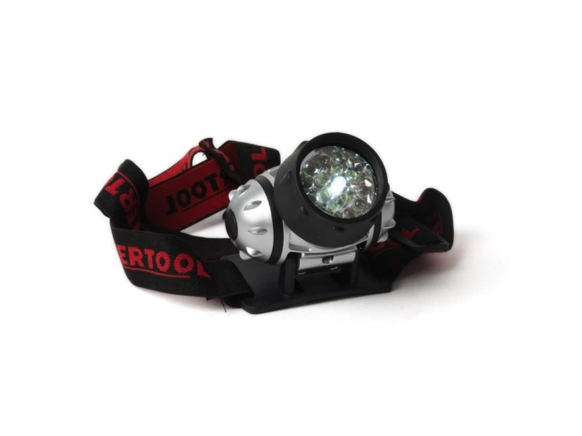 Ліхтар налобний світлодіодний, чотири режими роботи, 19 LED, батарейки 3 ААА. INTERTOOL LB-0301 