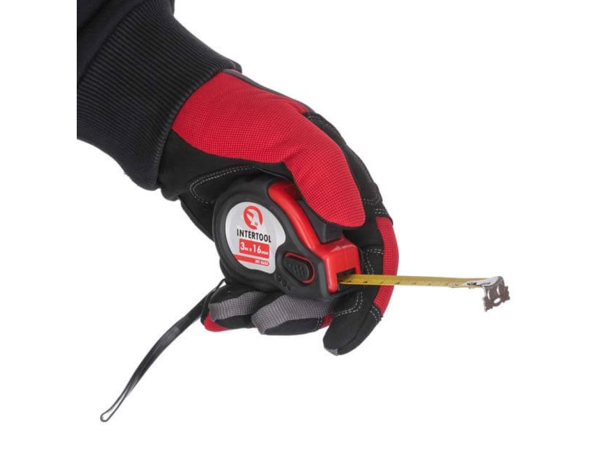 Рулетка сталева з фіксатором 3м x 16мм INTERTOOL MT-0603 