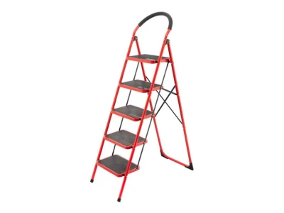 Стремянка 5 ступени 380*260мм высота 1617мм, до верхней ступени 1215мм INTERTOOL LT-0039