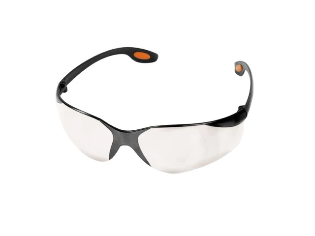 Очки защитные прозрачные, материал линз поликарбонат, материал заушников поликарбонат, защита от удара INTERTOOL SP-0085 