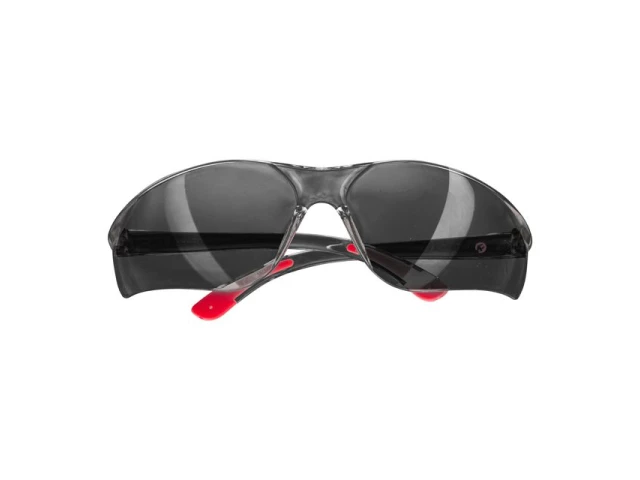 Очки защитные затемненные, материал линз поликарбонат, материал заушников полкарбонат, защита от удара INTERTOOL SP-0088 