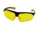 Очки защитные желтые, материал линз поликарбонат, заушины черного цвета, материал нейлон, резиновая накладка для носа, защита от удара INTERTOOL SP-0093 