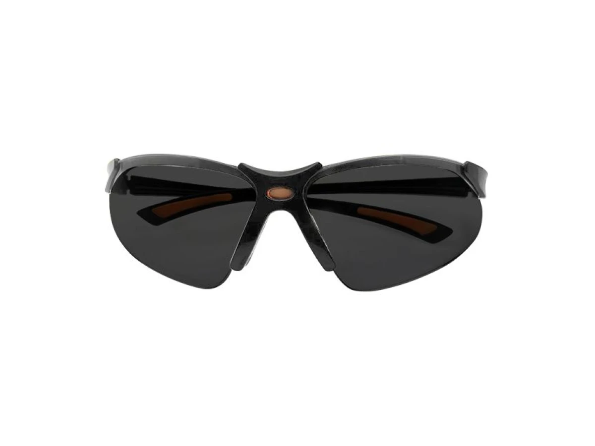 Очки защитные затемненные, материал поликарбонат,заушины черного цвета, материал нейлон, резиновая накладка для носа,защита от удара INTERTOOL SP-0097 