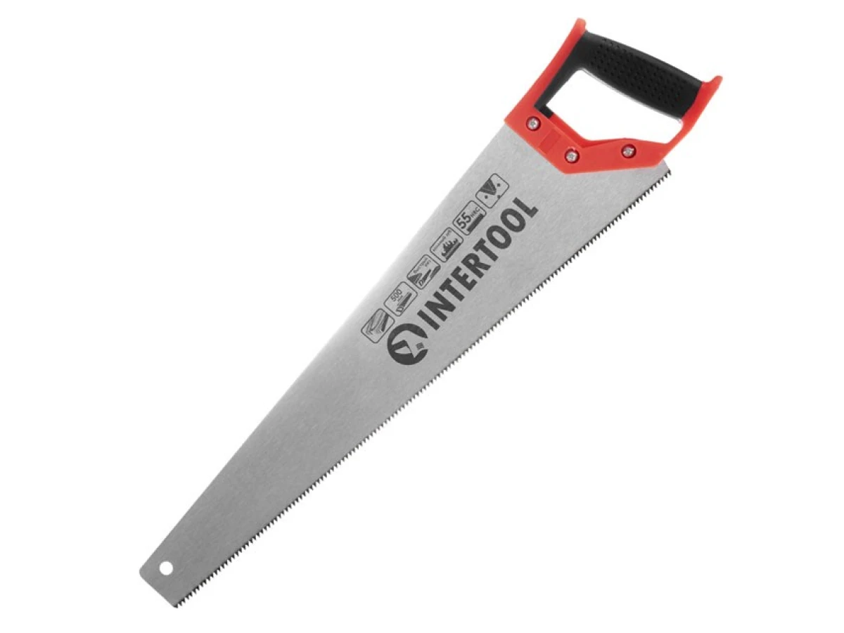 Ножівка по деревині c гартованим зубом 500 мм, 55 HRC INTERTOOL HT-3103 