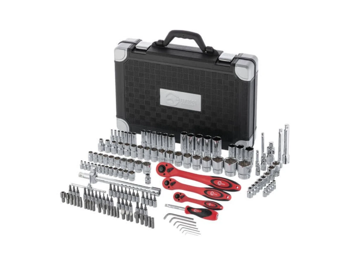 Набір інструментів професійний 1/4" & 3/8" & 1/2", 151 од., Cr-V INTERTOOL ET-7151 