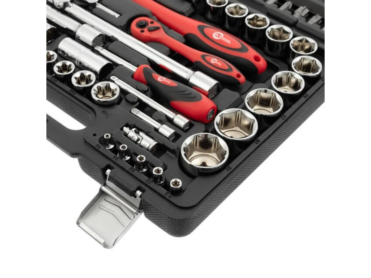 Набір інструментів Cr-V 1/2", 1/4", 108 од. INTERTOOL ET-6108 
